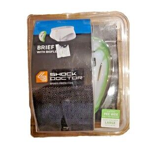 Boys Shock Doctor Brief Core Bioflex Cup Sz: Pee Wee  Large Waist 22 in-26 in